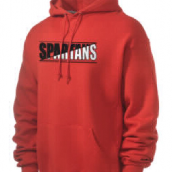 Spartan Words Pull Over Hoodie