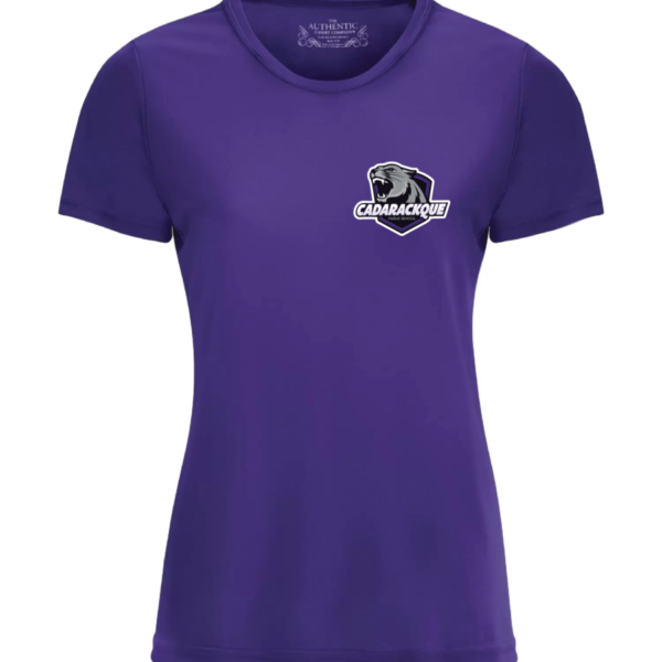 Cadarackque Ladies Performance Tee with Small Logo